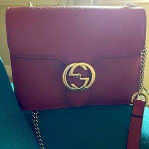 Gucci Red crossbody bag. Gently used.Authentic with dust bag